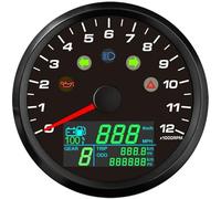 Motorbike Tachometer 85mm 0-299KM/H MPH With 0-12000RPM Motorcycle Tachometer Trip Odometer Gear N-6 For 9-32V