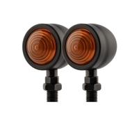 Motorbike Turn Indicator Motorcycle Tuning Parts School Single Wire Mini Round Front Turn Signal Light Indicator Flashing Headlight 12V 1 Pair