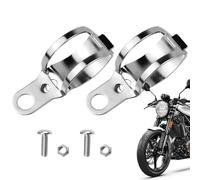 Motorbike Turn Signals Mount Bracket, Front Fork Indicator Mounts Tube Clamp Extension, 2X Motorcycle Turn Signals Indicator Light Bulb Lamp Mounting Brackets for Motorcycle