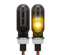 Motorbike Turning Indicators - ABS, 12V, 3LED Sequential Indicator, Universal | Cylindrical Blinker Light, Turn Signals Blinker For Safety Styling Riders