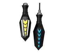 Motorbike Turning Indicators Double Side Flowing Turn Signal Motorcycle LED Flasher Light Built-in Relay Flashing Blinker Universal M10 for Bolt
