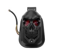 Motorbike Turning Indicators For black for Chrome Motorcycle LED Rear Tail Light Brake Running Skull Style Universal(Black)