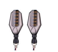 Motorbike Turning Indicators Pair Universal Motorcycle M10 Indicators Turn for Signal Front Rear Lights Indicator Flasher Stop Light Lamp12V(White)