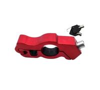 Motorbike Universal Handlebar Lock Scooter Bicycle Rider Handlebar Lock Portable Handle Brake Lock Steel Disc Lock(Red)