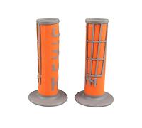Motorbike Universal Soft Rubber Handle Bar Universal Grips EMIG Grip Handle MX Grip Hand FOR SX EXC SXF KLX CRF YZF WRF Motorcycle Twist Grip For GEL GP Dirt Pit Bike(Grey orange)