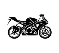 Motorbike Wall Stickers Extreme Sports Motorcycle Garage Man Cave Home Decor Cool Style Vinyl Wardrobe Wall Decals Small - 31x57cm