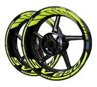 Motorbike Wheel Stripes Motorcycle Reflective Wheels Stickers For Suzuki SV650 SV 650 Sv650 Hub Decals Rim Stripe Tape Decal Kit Waterproof Reflective Hub Decal(Color 2)