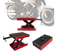 Motorbike Wide Deck Lift Scissor Jack Hoist Stand-1100 LB, Universal Motorcycle Dilated Scissor Lift Jack Steel Iron Repair Lift Stand For Cruisers Trikes ATV UTV Dirt Bikes Enduro Street Bike