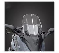 Motorbike Wind Deflector For NMAX155 Modified Front Face Heightened Windshield Front Windshield ABS Mask + Windshield + Long Rod Rearview Mirror Windscreen Deflectors(33cm transparent-B)