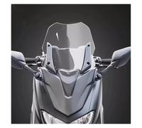 Motorbike Wind Deflector For NMAX155 Modified Front Face Heightened Windshield Front Windshield ABS Mask + Windshield + Long Rod Rearview Mirror Windscreen Deflectors(33cm transparent-A)