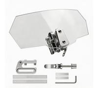 Motorbike Wind Deflector, Universal Clear Motorcycle Windshield Extension Spoiler with Clip On Installation for Wind Protection on Touring and Commuting Bikes
