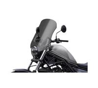 motorbike wind shield For CM300 For CM500 Modified Windshield Front Chest Rain Shield Mirror + 304 Stainless Steel Universal Bracket(Gray 50CM)