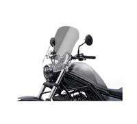 motorbike wind shield For CM300 For CM500 Modified Windshield Front Chest Rain Shield Mirror + 304 Stainless Steel Universal Bracket(Transparent 45CM)