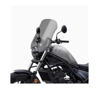 motorbike wind shield For CM300 For CM500 Modified Windshield Front Chest Rain Shield Mirror + 304 Stainless Steel Universal Bracket(Transparent 40CM)