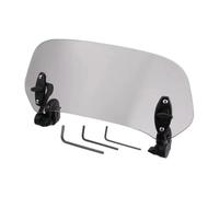 motorbike windscreen For Motorcycles Featuring A Thick And Transparent High-definition PC Material Windshield Multi Functional Upgraded(Gray)