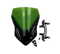 Motorbike Windshield Deflectors For Z900 2017 2018 2019 Motorcycle Windshield Air Wind Deflector Protector Bubble Windscreen SCSTHRCRA(Green)