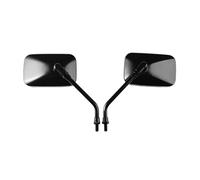 Motorbike Wing Mirror 1 Pair Black 10MM Universal Motorcycle Thread Rectangle Rearview Side Mirrors Scooter ATV All Weather Durability