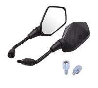 Motorbike Wing Mirror Motorcycle Mirror Carbon Fiber White Glass Rearview Mirrors For Suzuki GSX600 For Katana GSXR 1000 1100 400 GT 250 550(2)