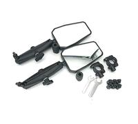 Motorbike Wing Mirror Motorcycle Universal Foldable Rear View Mirror 360 Degree Rotating ADV Motorbike Westwind Off Road Wide View Handlebar Mirrors