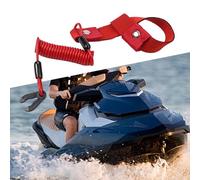 Motorboat Safety Wrist Strap with Flameout Kill Switch Rope for Ski, Outboard Motors & Personal Watercraft - PU/Nylon Floating Waterp