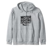 Motorboating Enthusiast Fun for Boat Lovers Zip Hoodie