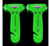 MOTORBUDDY 2-Pack Car Safety Hammer, Auto Emergency Escape Hammer with Window Breaker and Seat Belt Cutter, Emergency Escape Tool for Car Accidents, Glow in The Dark