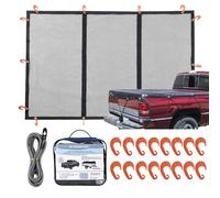 Motorbuddy 4' x 6' Cargo Cover Mesh Net, Super Duty Large Loads Tighter Truck Bed Organizer Net with 16pcs Hooks & Elastic Rope, Universal for Pickup Truck SUV Trailer Boat RV