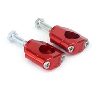 Motorcycle 1 1/8" 28mm Handlebar Fat Bar Risers Mount Clamp Compatible with Automotive Motorcycle Parts CR125R CR250R CRF250R CRF450R(Red)