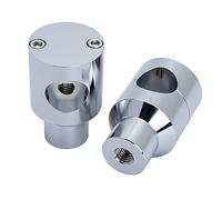 Motorcycle 1" 25mm Shorty Round Handlebar Riser Bar Clamp For Shadow 750 Aero VTX 1300 C steering tube accessories(Chrome)