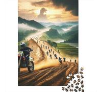 Motorcycle 1000 Pc Thickened Paper Jigsaw Bike Gang Puzzle Adults Relaxation Hobby Engaging Brain Teaser 70x50cm/1000pcs