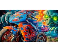 motorcycle 1000 Piece Jigsaw Puzzles for Adults Educational Games Jigsaw Puzzle Home Decoration for The Whole for Women, Gifts for Men 75x50cm/1000pcs