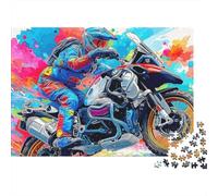Motorcycle 1000 Piece Premium Cardstock Jigsaw Puzzle Set for Adults Kids Cool Sports,Impossible Hard Difficult Challenging Stress Brain Training 38x26cm/1000pcs