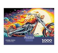 Motorcycle 1000 Piece Sturdy Cardboard Classic Jigsaw Puzzle for Adult Jigsaws, Impossible Hard Challenge, Decompression & Wall Decor, Great Relaxation Gift 52x38cm/1000pcs