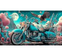 motorcycle 1000 Pieces Adult Jigsaws Educational Game Decompression Fun and Challenging Family Game for Adults and Kids Age 12 Years Up 38x52cm/1000pcs