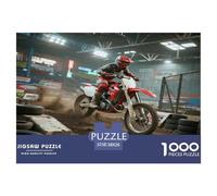 Motorcycle 1000 Pieces Jigsaw Educational Games Challenge Toy Extreme Off-road Mountain Motorcycle Home Decoration Family Fun for Adults And Children 38x26cm/1000pcs