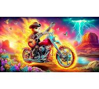 motorcycle 1000 Pieces Jigsaw Puzzle for Adults Decoration 100% Recycled Cardboard 75x50cm/1000pcs