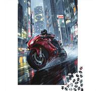 Motorcycle 1000 Pieces Jigsaw Puzzle for Adults - Moto Premium Wooden Difficult Puzzles, Family Game Night Gift, Wall Art Home Decor, Relaxing Therapy Toy 1000pcs (75x50cm)