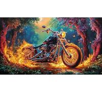motorcycle 1000 Pieces Jigsaw Puzzles for Adults Challenging Game Jigsaw Puzzle Home Decoration for Adults Gifts 75x50cm/1000pcs