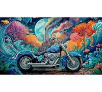 motorcycle 1000 Pieces Jigsaw Puzzles for Adults Educational Games Jigsaw Puzzle Home Decoration for Adults and Kids Age 12 Years Up 38x26cm/1000pcs