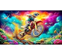 motorcycle 1000 Pieces Jigsaw Puzzles Recycled Paper Fun and Challenging Family Game Puzzle Game Great Gift Idea 38x26cm/1000pcs