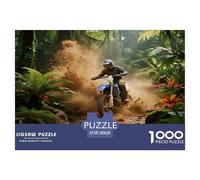 Motorcycle 1000 Pieces Jigsaws Challenging Game Toy Extreme Off-road Mountain Motorcycle Home Decoration Fit Families for Adults And Children 38x26cm/1000pcs