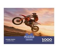 Motorcycle 1000 Pieces Jigsaws Puzzle Games Challenge Toy Extreme Off-road Mountain Motorcycle Home Decoration Family Fun Kids Age 12+ 70x50cm/1000pcs