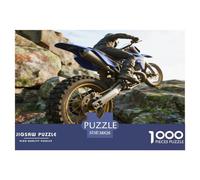 Motorcycle 1000 Pieces Puzzles Educational Games Challenge Toy Extreme Off-road Mountain Motorcycle Home Decoration Family Fun Adults Gifts 38x26cm/1000pcs