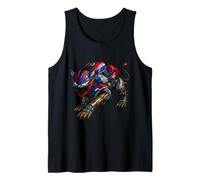 Motorcycle 1000 Robotic Panther with Claws and Green Eyes Tank Top