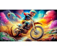 motorcycle 1000Pc Jigsaw Puzzles for Family 100% Recycled Cardboard Challenging & Brainteasing 38x52cm/1000pcs