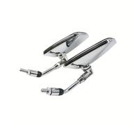 Motorcycle 10mm Retro Rectangle Metal Motorcycle Rearview Side Mirrors Plastic Shell Universal For CA250