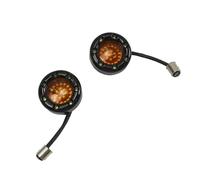 Motorcycle 1157 LED Turn Signal Lights Fit for Harley FLST FLHT FXD FXB Sportster XL 883 1200 (Gloss Black Amber)