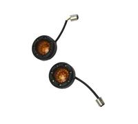 Motorcycle 1157 LED Turn Signal Lights Fit for Harley FLST FLHT FXD FXB Sportster XL 883 1200 (Matt Black Amber)