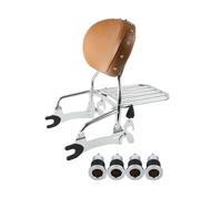 Motorcycle 12" Backrest Sissy Bar &Quick Release Spools For Indian For Chieftain For Dark For Horse 2016-2022 Rack Suitcase Bracket(Brown)