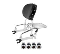 Motorcycle 12" Backrest Sissy Bar &Quick Release Spools For Indian For Chieftain For Dark For Horse 2016-2022 Rack Suitcase Bracket(Black)